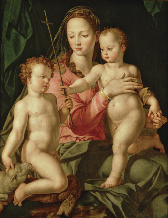 圣母玛利亚与婴儿圣约翰-The Madonna and Child with the Infant Saint John the Baptist